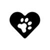 Heart with Paw Sticker for Pets 14x12cm in 21 Colors view 1