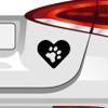 Heart with Paw Sticker – 6 Sizes, 21 Colors view 3