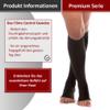 RIEMTEX Medical Compression Stockings Class 2 CCL2 23–32 mmHg, Open-Toe Calf Stockings for Women, PREMIUM Series 3211 (Size 1, Anthracite) view 4