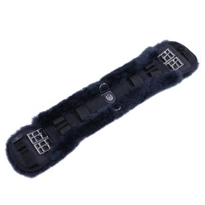 Werner Christ Western Sheepskin Bar Girth, Anatomical Crescent Shape, Gray-Anthracite, 50 cm