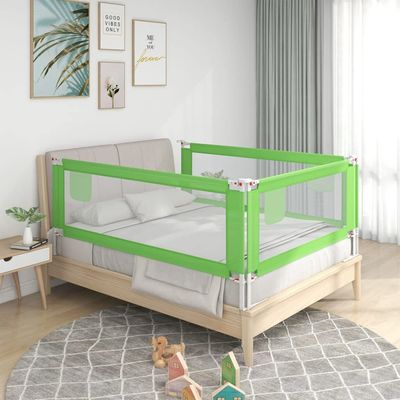 Tidyard Green Fabric Bed Rail for Children, 200 x 25 cm