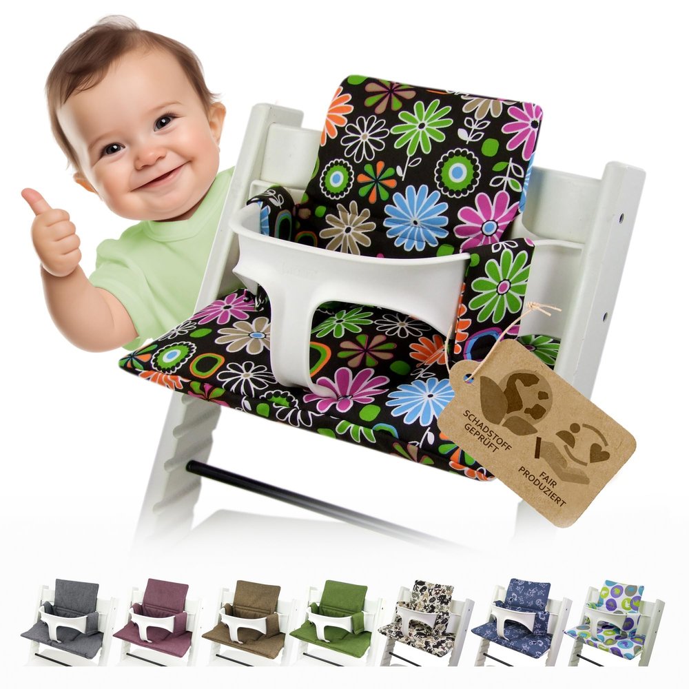 Replacement Cushion Cover Compatible with Stokke Tripp Trapp M2 (Brown Colorful BL)