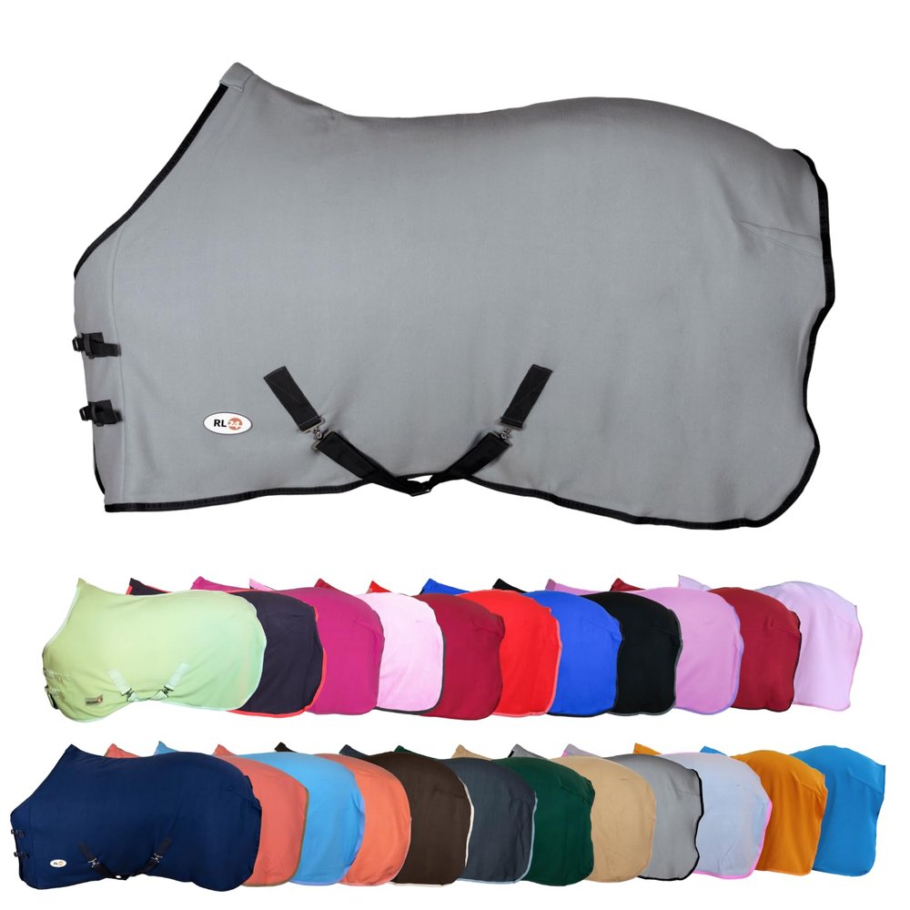 RL24 Basicline Fleece Cooler with Cross Surcingles - Light Gray - 85 cm