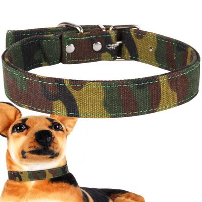 ZESLIV Canvas Camouflage Collar for Dogs and Cats, Adjustable
