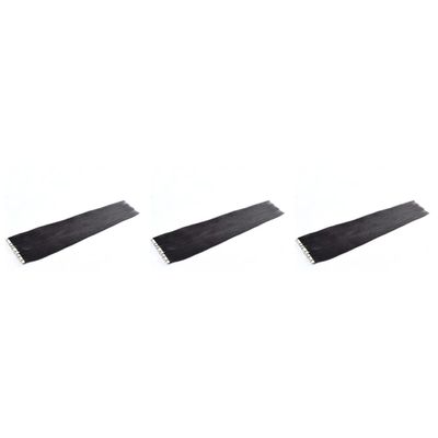 Lurrose 3-Piece Straight Clip-In Human Hair Extensions, Remy Tape-In Extensions