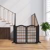 Relaxdays Freestanding Safety Gate, 92 x 205 cm, Folding, for Dogs and Children, Black view 2