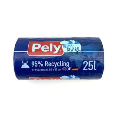 Pely Trash Bags 25L 17 Pack 95% Recycled