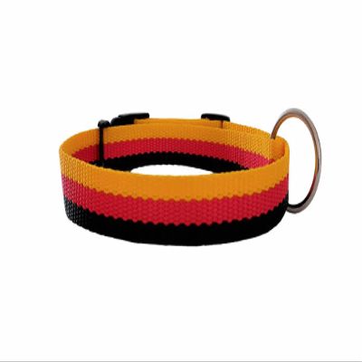 BUDDYPACK | Trendy Adjustable Dog Collar | Sizes XS-XL | Many Color Options (XL 65-80 cm, Black-Red-Yellow)