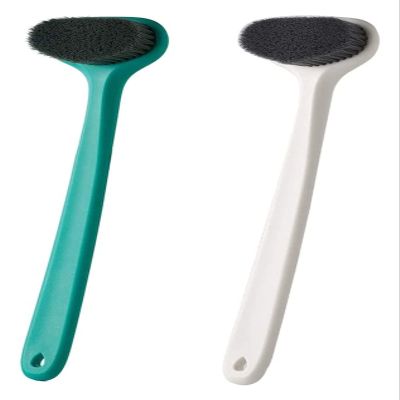 CJBHSD 2-Pack Exfoliating Back Scrubber, Long-Handled Soft Bath Brush