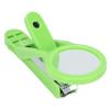 Magnifying Nail Clipper with Clear View, Adjustable Position, Stainless Steel, Green view 1