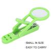 Magnifying Nail Clipper with Clear View, Adjustable Position, Stainless Steel, Green view 3