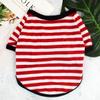 Striped Dog & Cat T-Shirt, Breathable Stretch Pet Shirt view 4