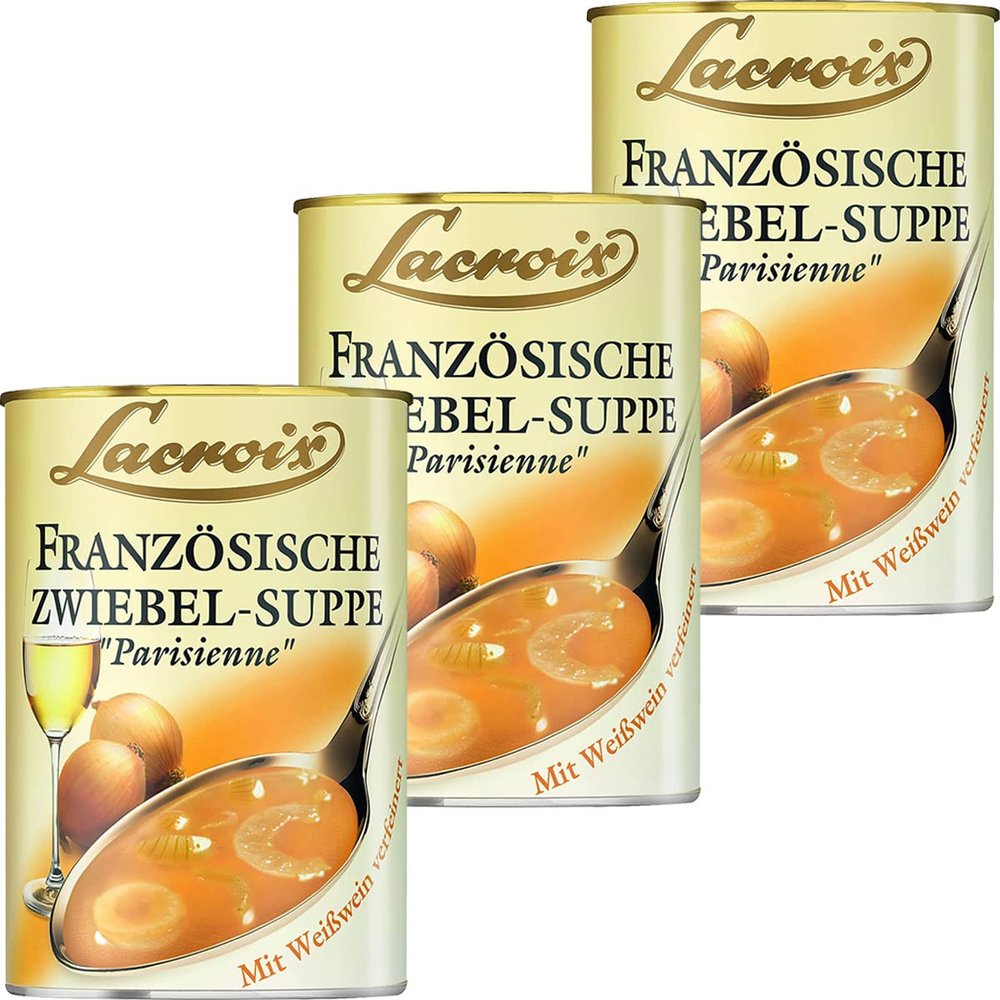 Lacroix French Onion Soup, Hearty, with White Wine, 400 ml, 3-Pack