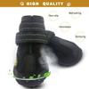 HuaTek Waterproof Dog Boots, Black, 4-Piece Set view 3