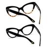 MMOWW 2-Pack Women's Cat-Eye Reading Glasses, Comfortable and Stylish, Large (Black + Tortoiseshell, +1.25) view 3