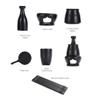 MXXHFC Sake Set with Warmer, Traditional Pottery Hot Sake Set, 9-Piece view 2
