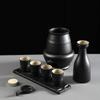 MXXHFC Sake Set with Warmer, Traditional Pottery Hot Sake Set, 9-Piece view 3