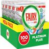 Fairy Platinum Plus Dishwasher Tabs with Rinse Aid, 100 Lemon Capsules view 1
