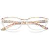 VEVESMUNDO Women's Cat-Eye Reading Glasses, Blue-Light Filter, Spring Hinges, +2.5, Gold view 1