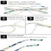 VEVESMUNDO Women's Cat-Eye Reading Glasses, Blue-Light Filter, Spring Hinges, +2.5, Gold view 4