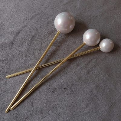 qbodp 3-Piece Chinese-Style Hair Sticks with Pearls