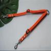Adjustable 15 mm Rubberized ORANGE Coupler Twin Leash view 1