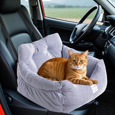 PETCUTE Dog Car Seat, Washable Booster with Storage Bag and Clip-On Safety Leash
