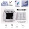 PETCUTE Dog Car Seat, Washable Booster with Storage Bag and Clip-On Safety Leash view 4
