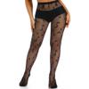 XIUSEMY Women's Sexy Patterned Fishnet Tights, Thigh-High Black Lace Leggings (Black-XYL) view 3