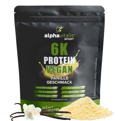 Vegan Protein Powder Vanilla - 1 kg Plant-Based Protein Shake, Creamy