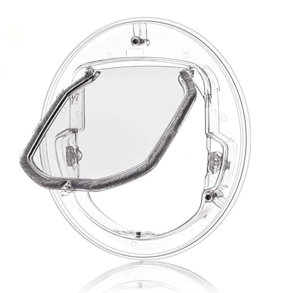 Transparent Round Pet Door with Lock for Cats, Puppies and Dogs