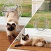 Transparent Round Pet Door with Lock for Cats, Puppies and Dogs view 4