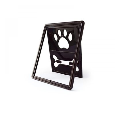 Lockable Plastic Pet Door for Dogs and Cats, Brown