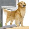 Lockable Plastic Pet Door for Dogs and Cats, Brown view 2