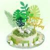 Bymivofun 15-Piece Palm Leaf Cake Toppers, Happy Birthday Cake Topper Set view 4