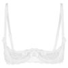 inhzoy Women's Lace Open-Cup Underwire Bra, White, 5XL view 1