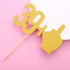 Gold Glitter 39+1 Happy Birthday Cake Topper with Middle-Finger Design view 4