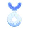 LICHENGTAI U-Shaped Children's Toothbrush, 360° All-Around Cleaning, Soft Silicone Bristles, Ages 2–12, Blue view 1