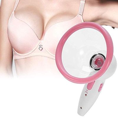 Electric Breast Massager with Suction Cups, Breast Vacuum Massage and Lifting Machine (L, 13.5 cm / 5.31 in, C Cup)