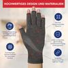 Doctor-Designed Compression Gloves, Fingerless Arthritis Hand Support, 2 Pairs, Gray, L view 4
