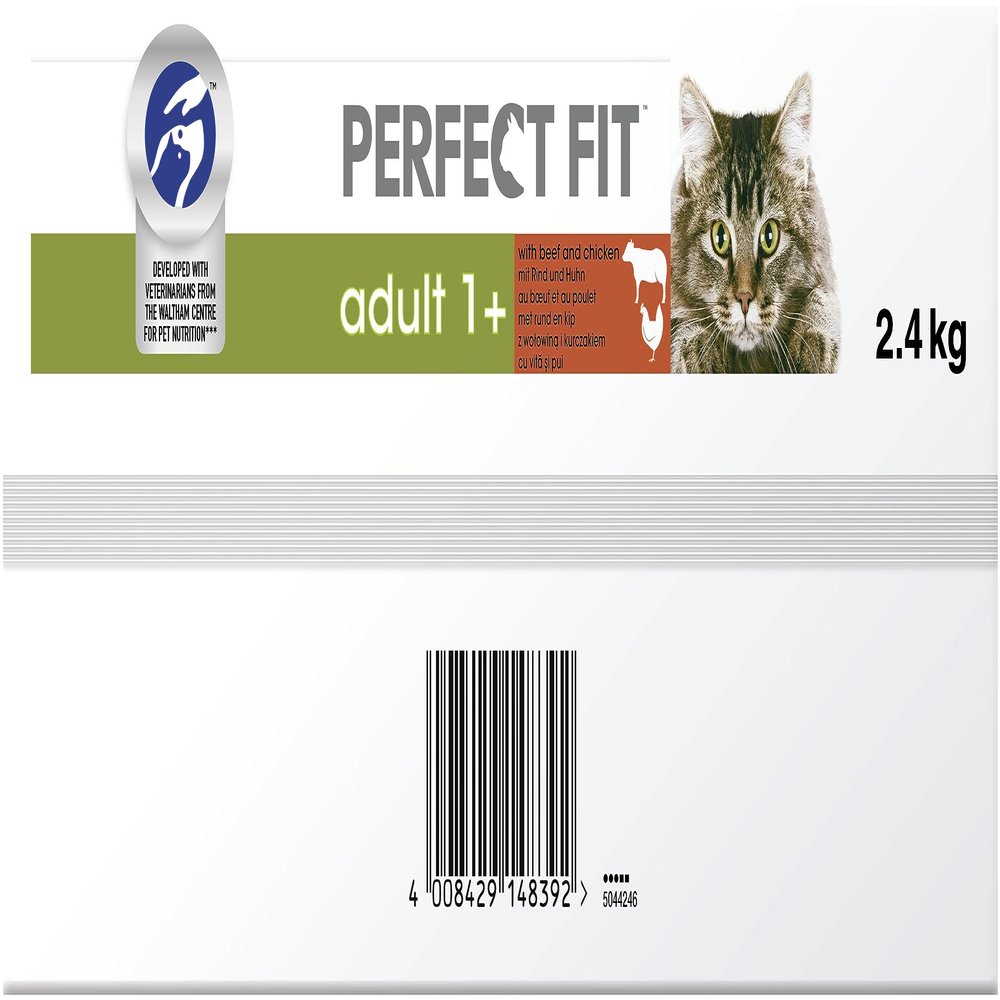 PERFECT FIT Cat Natural Vitality Adult 1+ with Beef and Chicken, 2.4 kg