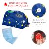 RIEODKFMHD Surgical Cap with Buttons for Long Hair, Space Stars, Rocket and Planets, 2-Pack, Multicolor 07, M/L view 2