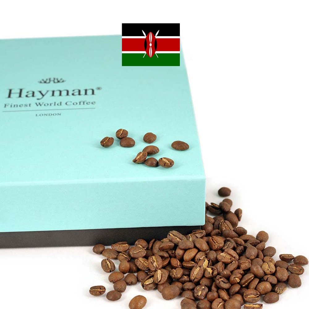 Hayman 100% Kamwangi AA Kirinyaga Coffee from Kenya, Roasted Whole Beans, 454 g