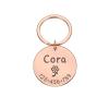 Personalized Rose Gold Pet ID Tag, 25 x 25 mm view 1