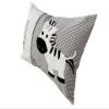 Glückspilz Personalized Name Pillow, Embroidered Baby Pillow, Zebra, Gray, 30 x 45 cm view 2