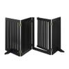 Relaxdays Freestanding Pet Gate with Door, Black view 1