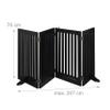 Relaxdays Freestanding Pet Gate with Door, Black view 4