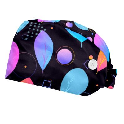 RIEODKFMHD 2-Pack Adjustable Work Caps with Buttons, Modern Unicorn Horse Magic Design, Sweatband, Tie-Back, Multicolor 05, M/L