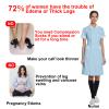 Compression Socks for Women and Men, 2 Pairs, 20–25 mmHg, Knee-High, Black/Blue/Gray, L/XL view 3