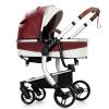 3-in-1 Convertible Baby Stroller, Folding Travel Stroller with Aluminum Frame (Red 518) view 4